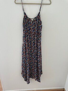 Gap woman's long floral print maxi dress, spaghetti strap size M